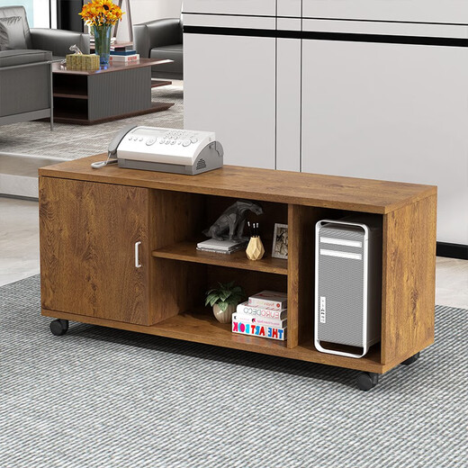 Yishangge Office Manager Desk Boss Desk Single Manager Computer Desk and Chair Combination Office Executive Desk Desk Office Furniture Black Legs + Oak Color After-Sales Guarantee 180*80 Single Table + Side Cabinet + Chair