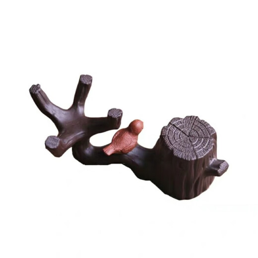Xishangzhidou purple sand tree stump pot lid holder with tea drain stand boutique magpie tea pet ornaments can be used to raise tea and play Xishangzhidou red others