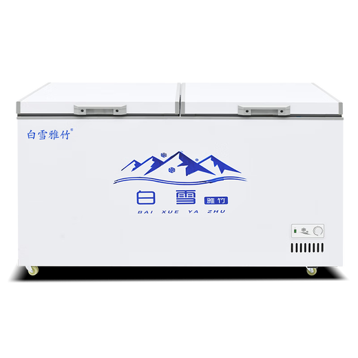 白雪雅竹冰柜商用大容量全冷冻大型冰柜家用冷藏冷冻两用卧式冷柜展示柜 688单温【经济款】1435x690x850
