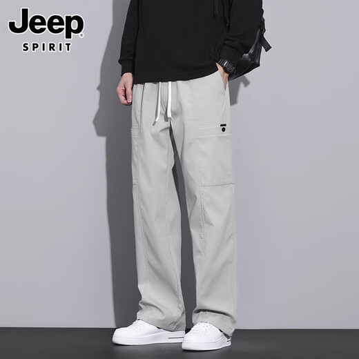 Jeep Spirit High-End-Funktionshose für Männer Herbst- und Winterstil plus Samt verdickte gerade Fallschirmjäger und Freizeithosen für Männer 9856 Armee Green plus Samt M Empfohlen [90-110jin [Jin gleich 0,5 kg]]]