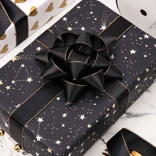 DOROCH Ribbon Ribbon 4.5 meters Gold Gold Ribbon Birthday Gift Wrapping Paper New Year Gift Ribbon Annual Party Prize