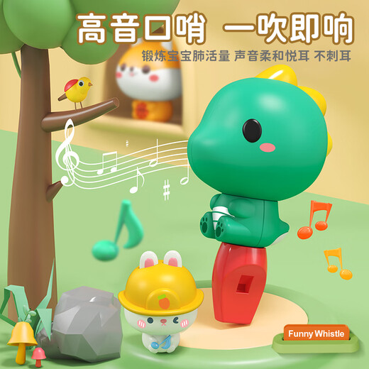 Yiad deutsche Spielzeugpfeife Kinder Spielzeug Kleinkinder können Pfeife Cartoon Instrument Blasen kleiner Trompeten Kinder Spielzeug [kleiner niedlicher Hund Cartoon Pfeife] -Give Away Live Knall Lanyard