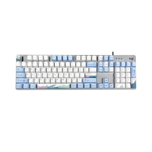 
Logitech K845 mechanical keyboard Gaming keyboard Office keyboard Wired full-size office and home backlight e-sports chicken-eating keyboard K845-Red axis-Whale Lost