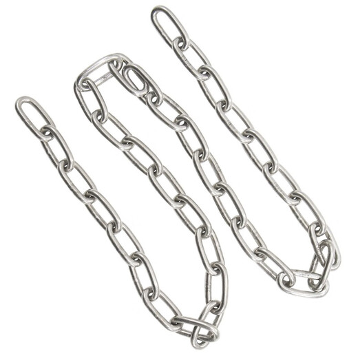 Hesdige 304 stainless steel chain iron chain lifting chain guardrail chain chandelier thick iron chain swing chain Jingcang flash delivery 5mm thick 1 meter long JG-1907