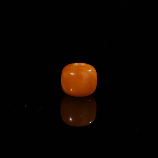 Miling Graduation Grade Natural Amber Raw Stone Old Beeswax Single Bead Diameter 9mm*Thickness 7.8mm Old Type Bead No. 51