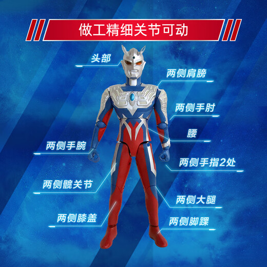 BANDAI万代奥特曼儿童玩具男孩生日礼物巨大超可动赛罗奥特曼12003