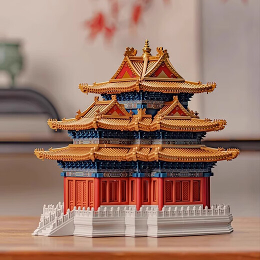 Burjuman Mortise und Tenon Building Building Building Ein altes Gebäude Eine Reihe von Eckgebäuden für die verbotene Stadtstädte und Zapfen strukturieren dreidimensionale Versammlungen mit hoher Differenzierung tausendjähriger Falcon China Large Golden Afang Palace 6630 Lighting Version]