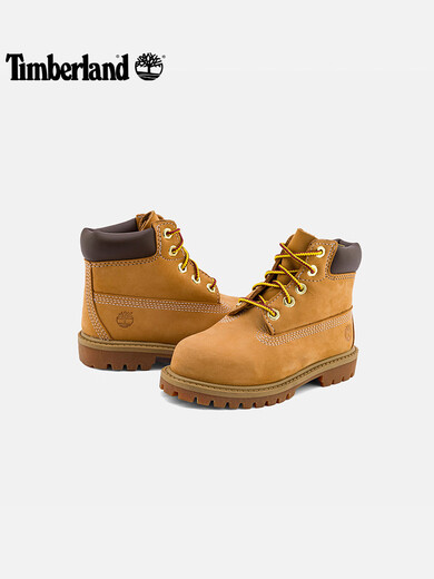 
Timberland (Timberland) children's shoes, big yellow boots, Martin boots, high top outdoor travel, large 12809 12809w/wheat color 25 (5-hole brass shoes)