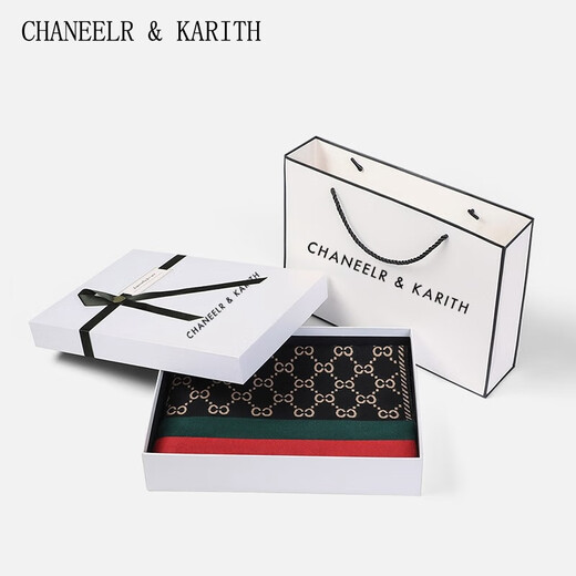 CHANEELR & KARITH围巾女秋冬季百搭围脖女加厚披肩保暖送女生老婆轻奢生日新年礼物 轻奢品牌时尚百搭ck风【黑卡其】