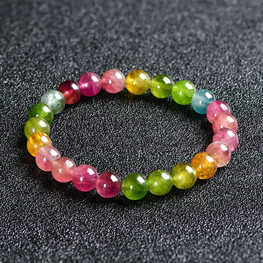 Tourmaline bracelet Brazilian natural candy ladies couple single circle bracelet old mineral loose bead color 10mm candy tourmaline bracelet