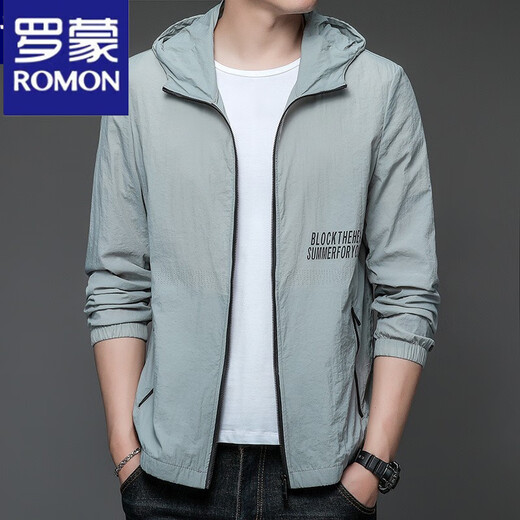 Lomond Suncreen Summer Men's Summer Thin Outdoor Ice Silk Silk UV Suncreen Veste N9928 Mist Blue L 175 120-135Jin [Jin est égal à 0,5 kg]
