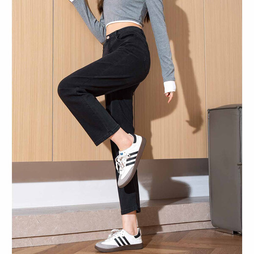 TonLion 2025 Women's Stretch Pipe Small Leg Jeans Black 29