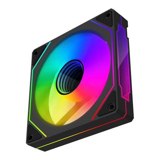 Rayleigh Cool Prism 4th Generation PRO Xingle Building Blocks F1RS Prism 7PRO12CM Computer Case Fan Front and Back Blades Wireless Splicing Water Cooling/ARGB Divine Light Synchronization/PWM Temperature Control Prism 4th Generation PRO Black Positive Leaf Authentic Boxed