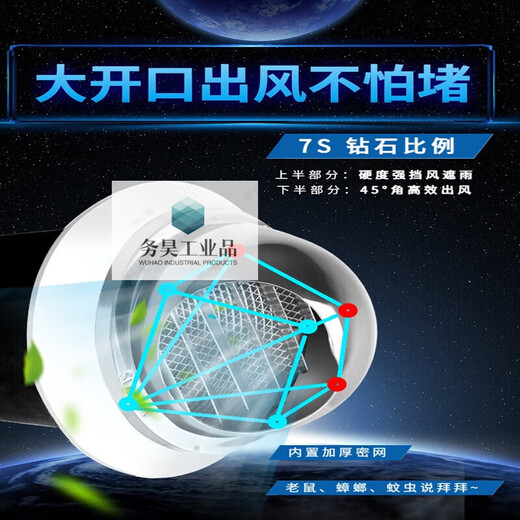 Wall-mounted integrated two-way exhaust fan fresh air bedroom purification ventilator wall-mounted exhaust fan APC10-5 single exhaust length 300MM