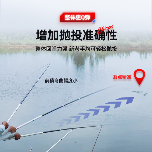 光威（GW） 鱼竿赤刃五代台钓竿超轻超硬碳素钓鱼竿垂钓钓具用品调手竿 4.5m 赤刃Ⅴ代裸漆版
