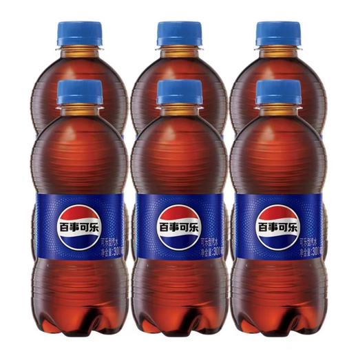 Pepsi-Cola carbonated beverage mini bottled soda 300ml to quench your thirst and drink delicious summer carbonated water drinks soda stock Pepsi-Cola 300ml*6 bottles 6 bottles