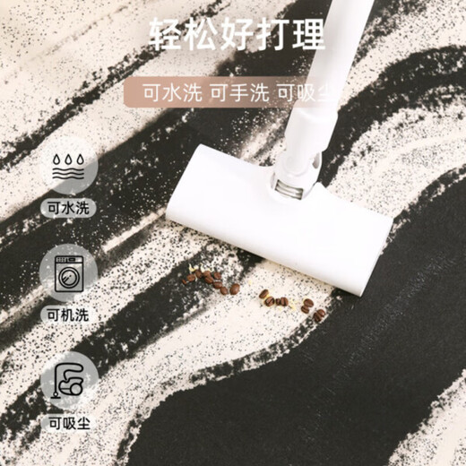 珍诗奴2024新款免洗可擦客厅地毯个性侘寂风卧室茶几毯加厚潮流地垫 温婉-15862 140cm*200cm （适合2-3人小沙发）