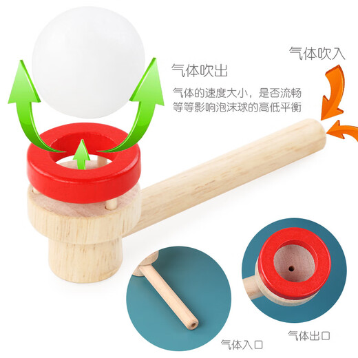 Yuanqi Children's Fun Wooden Ball Ball Ball Training Training Langage Development Resilient Rehabilitation Children's Suspending Ball Ball Oral Training Disvice Macaron Ball Ball Green (avec 2 balles)