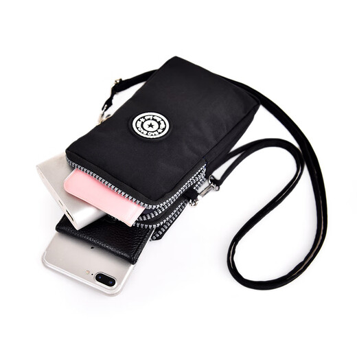 Ye Yu is suitable for 2 zipper mobile phone bag, shoulder bag, crossbody bag, arm bag, women's casual small bag, large capacity, mobile phone, money, keys, sports Blue Rose #2 zipper