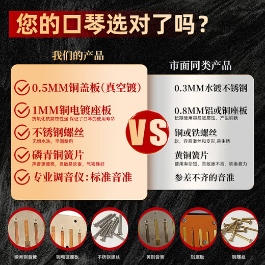 东方鼎（EAST TOP）24孔复音口琴学生C调成人练习初学者口琴演奏专业T2403S 2.0