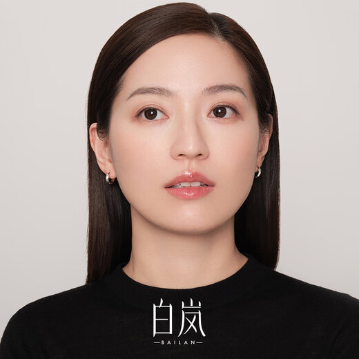 Bai Lan Mirrored Earrings for Women 925 Silver Earrings Studs Fashion Design Trendy Plain Earrings Birthday Gift for Wife Golden Large Size