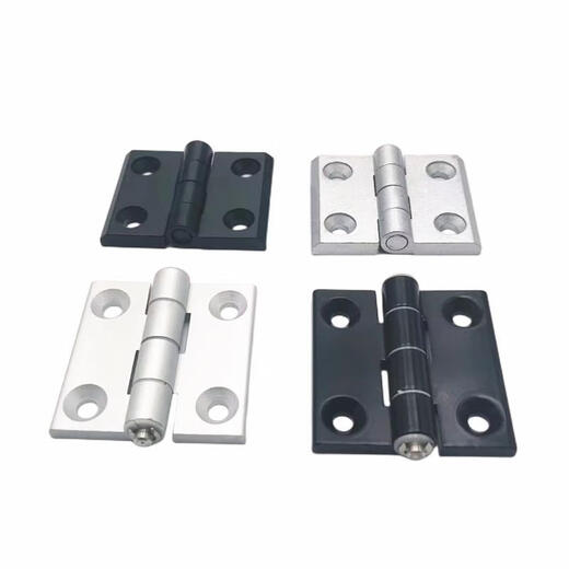 XMSJ front sharp QIANRUI aluminum profile hinge aluminum alloy 20/30/4040/45/50 zinc metal hinge light sound matching silver white light sound hinge hole distance 3937