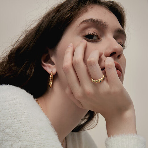 Arsis innocent era oil painting starry sky ring niche retro French open ring as a birthday gift for girlfriend