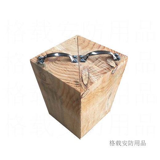 Triangular wood anti-rolling stopper for large trucks, anti-skid stopper, parking wheel positioning pad, car blocker, 25*15*15cm, suitable for medium and large trucks