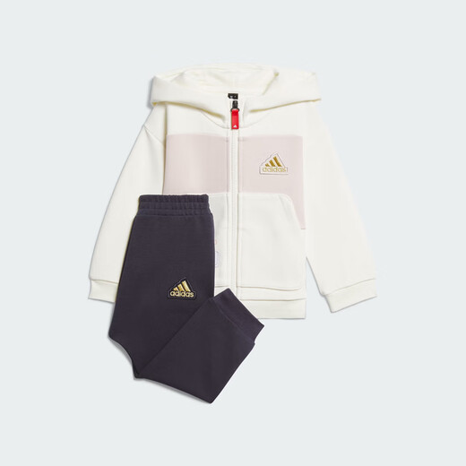 阿迪达斯 （adidas）阿迪达斯儿童装春款宝宝男女童红色长袖运动套装JF3881 JF3882 86cm