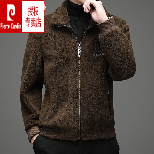 Piercadan pellet sheep shearing men's wool coat fur integrated short lamb wool jacket men's jacket trend 20121 gray 170 suitable for 100 to 120 Jin [Jin equals 0.5 kg]