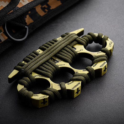 Yayle finger tiger self-defense thickened alloy high hardness weapon legal portable finger tiger knife fist pierced window four-finger hand support thickened evil spirit silver