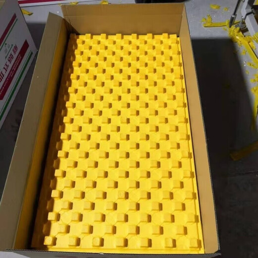 Floor heating module mushroom head EPS universal backfill-free dry geothermal full set of material geothermal template 3.5cm thick 20 tubes yellow film 1 square meter (high density) shipped by logistics county town