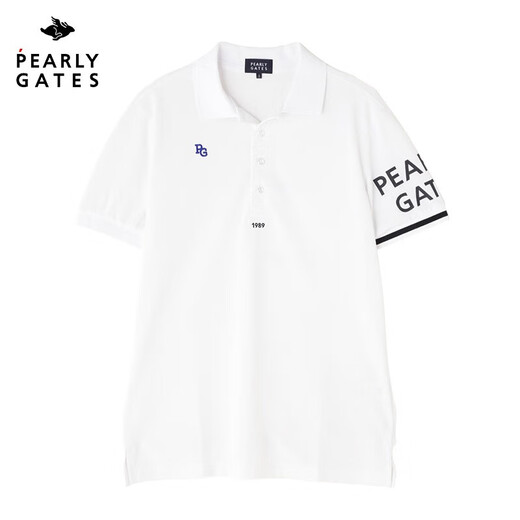 PEARLY GATES Golf Summer Men's PG New Short Sleeve T-Shirt POLO Shirt Casual Fashion Golf Breathable Sports Top Green 053-4260701-141 M