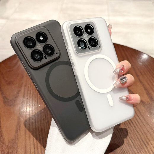 Heken frosted translucent magnetic charging suitable for Xiaomi 17pro mobile phone case with built-in lens film 15ultra all-inclusive ultra-thin 15pro hard shell Xiaomi 14 anti-fall protective case titanium gray ice mist frosted skin-feel magnetic suction for Xiaomi 15