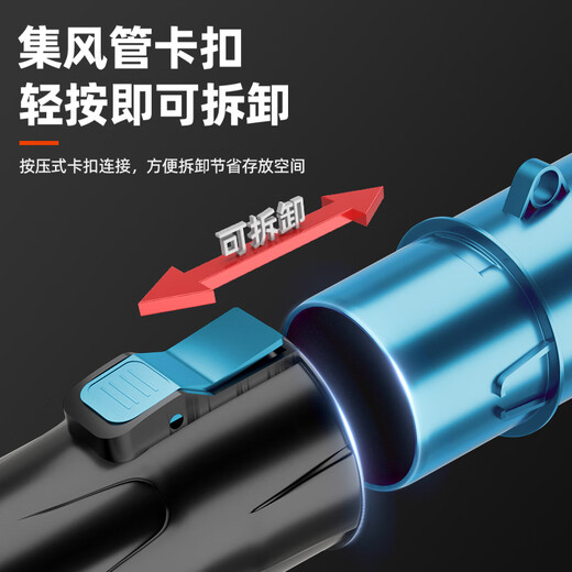 XMSJ充电式鼓风机无线暴风枪吹灰机强力吹风机大功率工业用吹树叶除尘 DS-红9888TV1电1充-6档极速