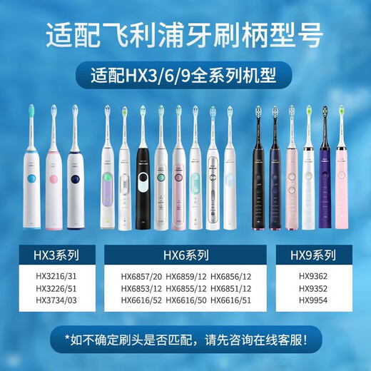 隽悦适用于飞利浦电动牙刷头HX684W/HX685E/HX685K/HX685T/HX684BHX684E C2 白色牙菌斑洁净型 6支