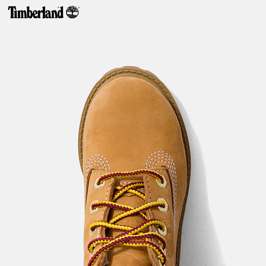 添柏岚（Timberland）官方小童鞋大黄靴马丁靴高帮户外旅行偏大|12809 12809W/小麦色 27 (6孔黄铜鞋眼)