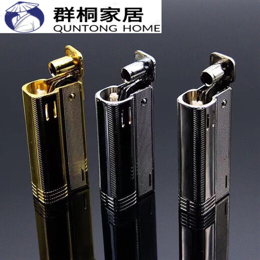 Zanja de calidad más importante japonesa zanja más ligera retro keroseno más ligero a prueba de viento Vintage Rueda clásica 838 Keroseno plateado + flint asbestos núcleo