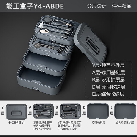 GREENER Toolbox Home Storage Box Multifunctional Hardware Art Box Portable Large Car Tool Set Lithium Battery Y3ZBC Player Set