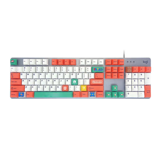 罗技（Logitech）K845机械键盘游戏电竞有线键盘电脑办公键盘个性定制键帽版送男生女友礼物 K845水管工键帽版 青轴