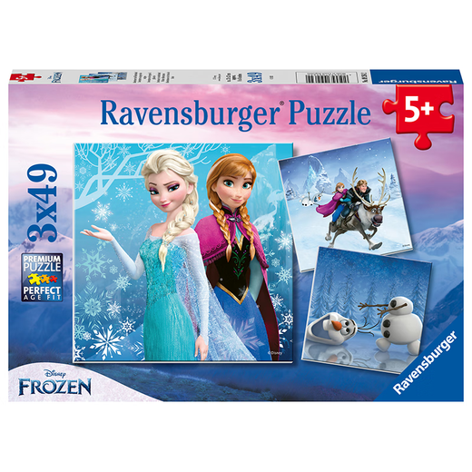 睿思（Ravensburger）冰雪奇缘儿童拼图3合1 3x49片 男孩女孩生日礼物