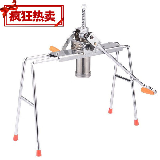 Yong Huan Household Noodle Machine, Manual Noodle Machine, Noodle Press, Stainless Steel Noodle Machine, Thickened Double Bearing Model + Stainless Steel Barrel + 4 Grinding Tools