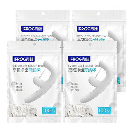 Frosch (Frosch) feiner Zahnseidestab Deep Pleansing Care Zahnstocher Home Verpackung 100 Stück/Beutel*4 Beutel