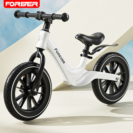 Balance pour enfants pour enfants Scooter pour enfants Balance pour enfants Balance sans pédale Scooter Scooter's Balance Balance Balance 14 pouces Top-ats White 丨 Aluminium ALLIAGE INTÉGRÉE Roue + sac cadeau
