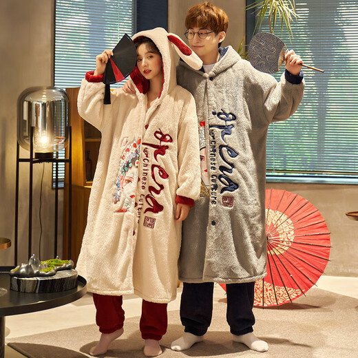 PALANDO CORAL TOOD COUPLE PAJAMAS POUR LES FEMMES EN AUTOMNEMENT ET HIVER LONG LONGES PAILONS DE NUITS MENSE MENSE COUPLE MECIL