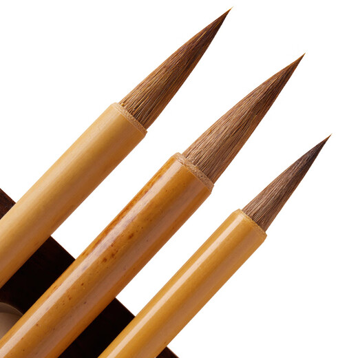 六品堂毛笔狼毫大白云中楷小楷学生书法国画专用初学者入门毛笔三支装行书小白云毛笔热门商品