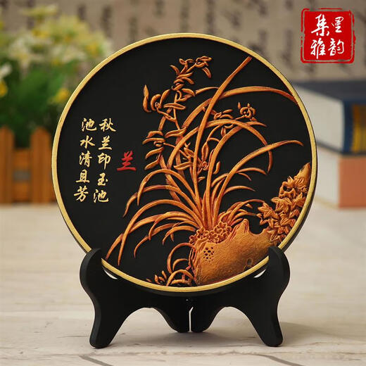 Aoyanlai activated carbon carving crafts desktop ornaments Activated carbon carving crafts carbon carving home decoration living room wine cabinet 192JF golden orchid without gift box