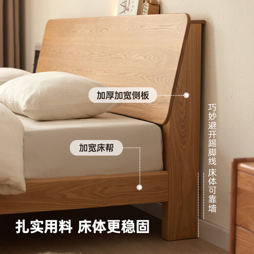 Lit en bois massif d'origine chambre principale lit grand lit en rondins de lit double lit en pente contre le grand lit 1,8 mètres x 2 mètres Lit Lit P5012