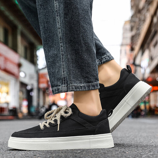 Fan Xiaoru Black Black Splaed Soled Shops Shoes Men's 2025 Nuevos deportes y zapatos casuales de skate sin desliz