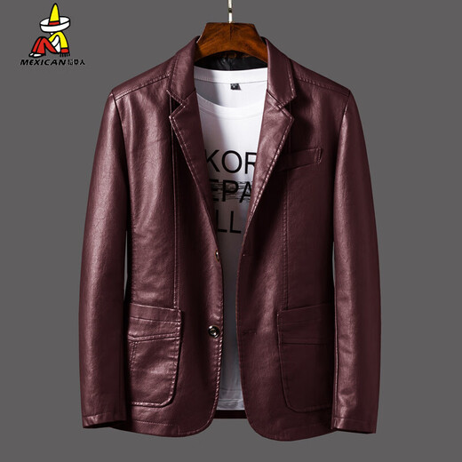 Vogelscheuche Brand-Lederjacke für Männer 2025 Neue lässige Nachahmung Lederjacke für Männer schlank und vielseitig mittleren und jungen Lederjacke für Männer schwarz l